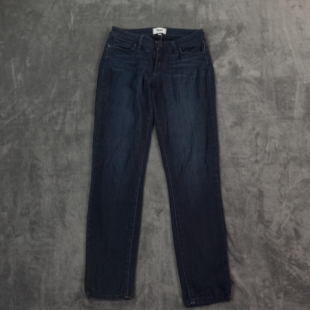 Paige Verdugo Ankle Jeans Womens 28 Dark Wash Skinny Stretch Denim Classic Style